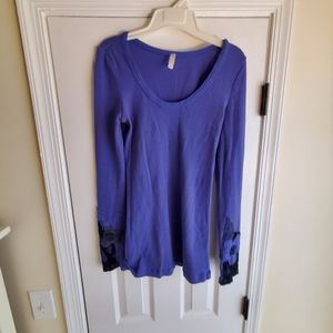 Free People Thermal Periwinkle Sz L